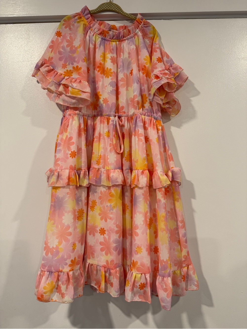 Grace Karin girls floral midi dress
